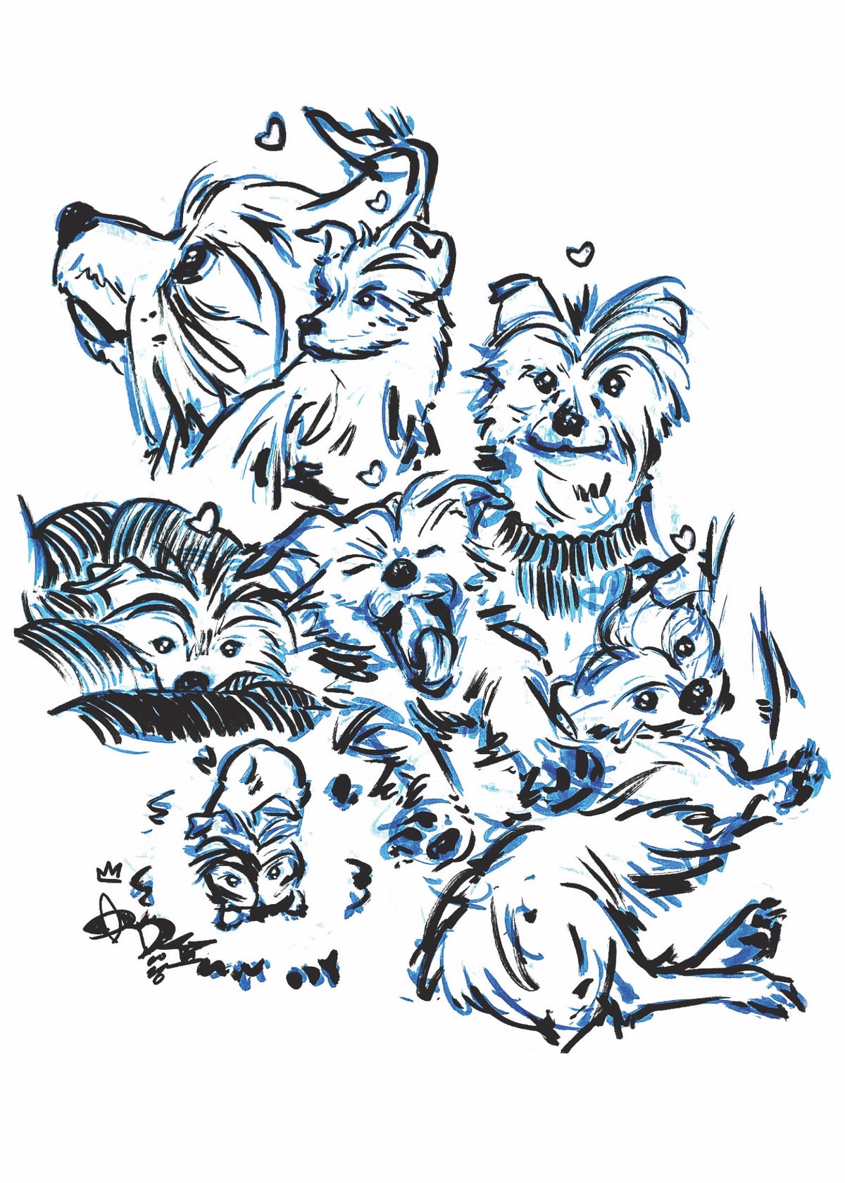 ODY - Yorkie Collage - Print